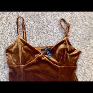 Forever 21 suede/velvet brown dress MEDIUM